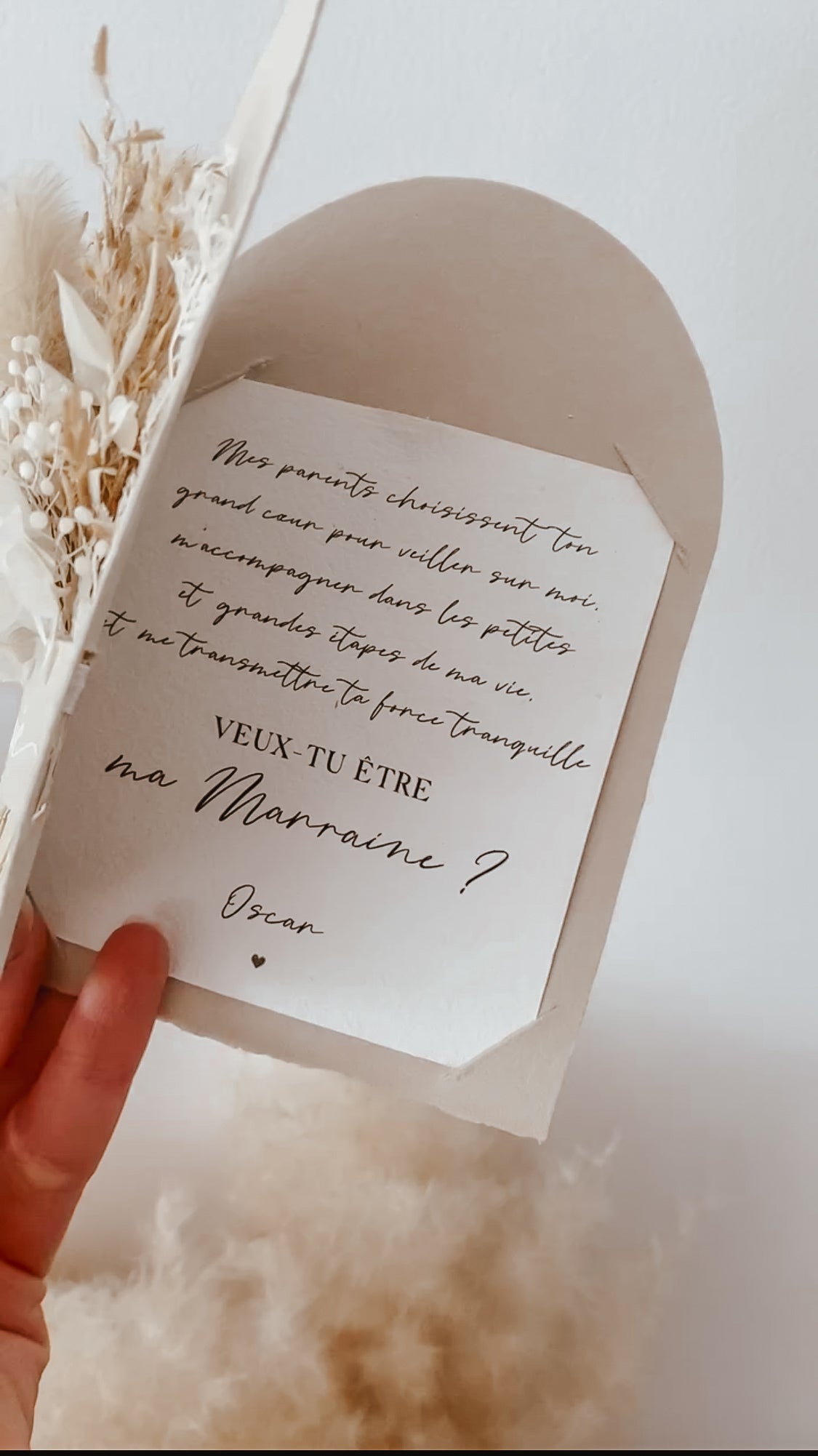 DEMANDE MARRAINE - Carte fleurie personnalisée