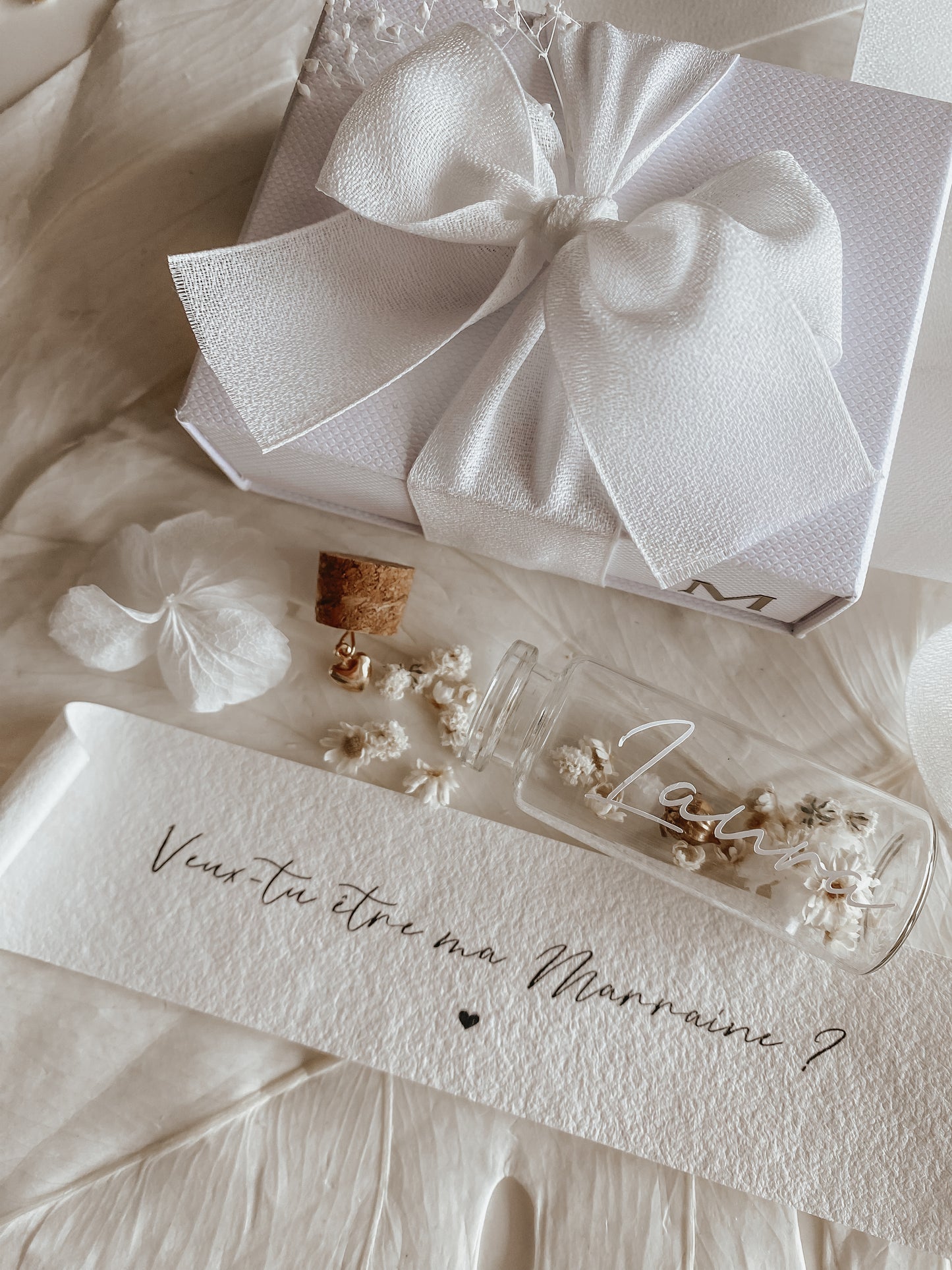 DEMANDE MARRAINE - Fiole à message vert