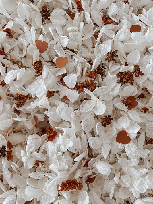 CONFETTIS BIODÉGRADABLES Blanc/beige/terracotta