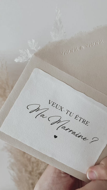 DEMANDE MARRAINE - Enveloppe fleurie personnalisée