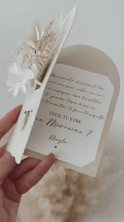 DEMANDE MARRAINE - Carte fleurie personnalisée